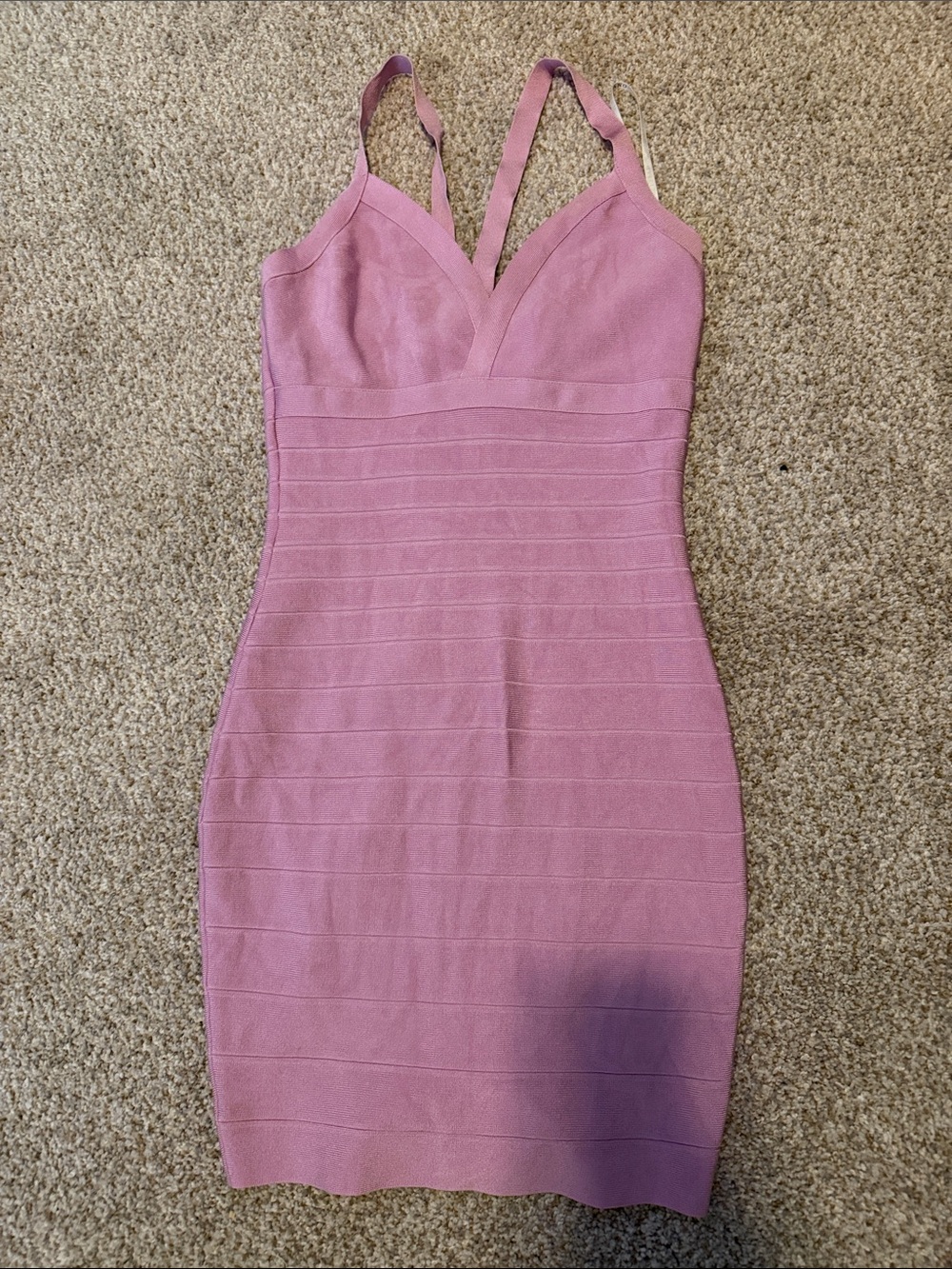 Guess by Marciano Mauve Bandage Mini Dress